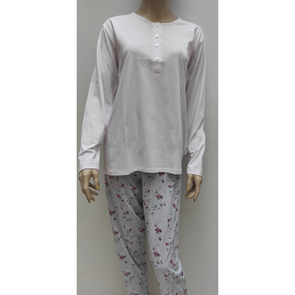 Pijama fino c/manga e calça 8602