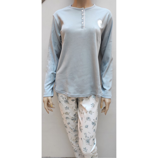 Pijama Cardado Flores 8661