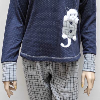 Pijama Cardado Xadrez Gatinho 21127