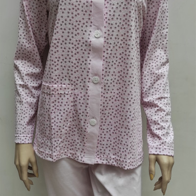 Pijama-casaco c/manga fino florzinhas 3513