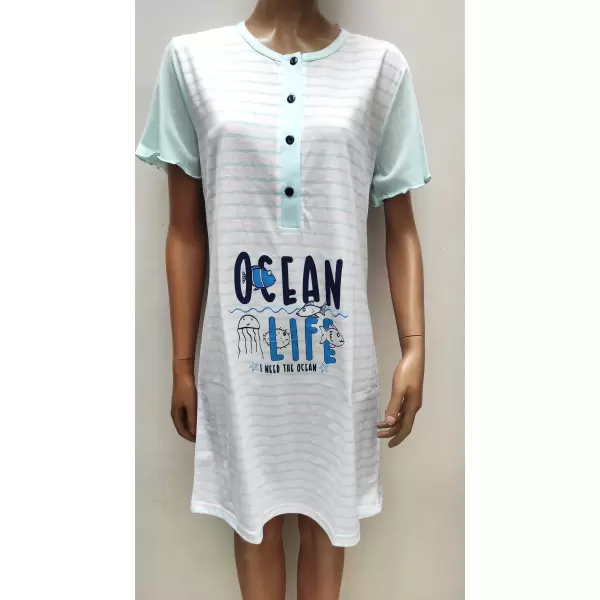 Camisa de noite meia manga 4214 Ocean Life