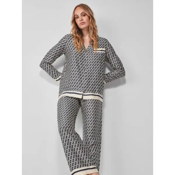 Pijama-casaco Seda Black&White chic 20183