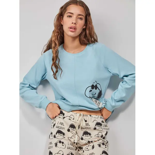 Pijama fino manga comprida Snoopy Groovy 20224