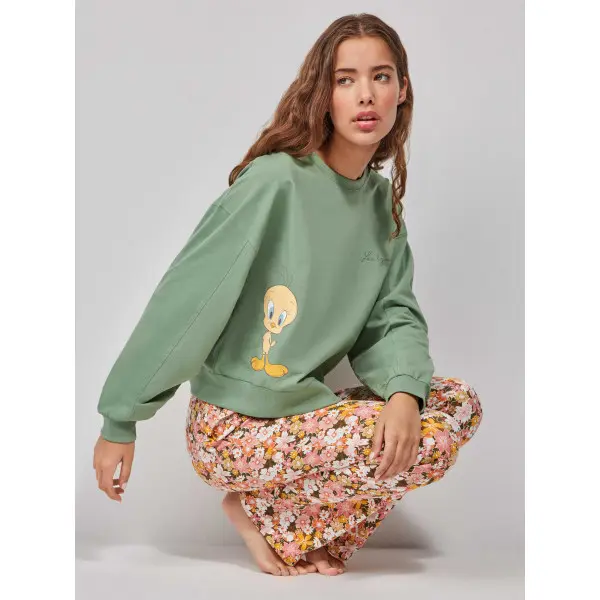 Pijama fino manga comprida Tweety Lovely Floral 20221