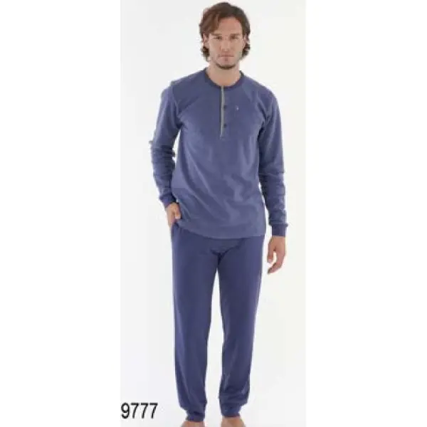 Pijama Cardado Basic com bolsos 9777