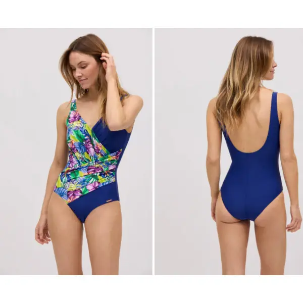 Fato de Banho Tropical Azul 83031 Modelador