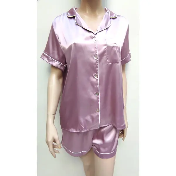 Pijama-casaco manga curta e calção 25410 Cetim Basic