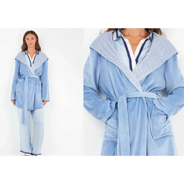 Robe Polar curto 20321 com capucho