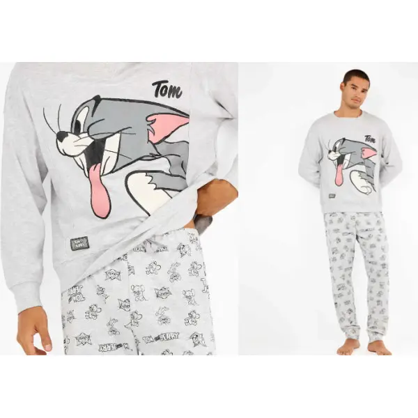 Pijama fino manga comprida 20350 Tom & Jerry Grey