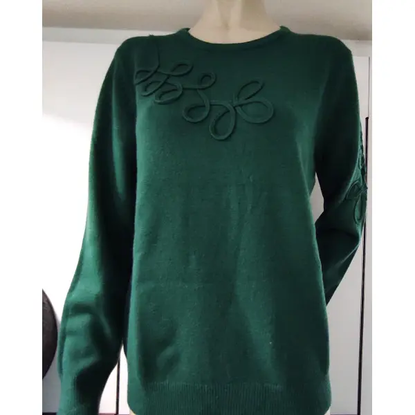 Camisola de malha e gola redonda 25574 floreado lateral