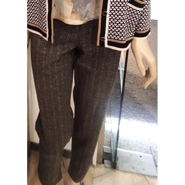 Calça fazenda macia 25638 mesclado acastanhado