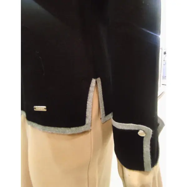 Polo básico em malha 25522 bainha e punho de contorno