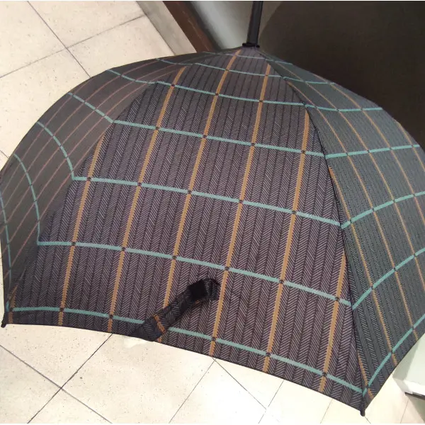 Guarda-chuva Grande xadrez listra larga de contraste 26458