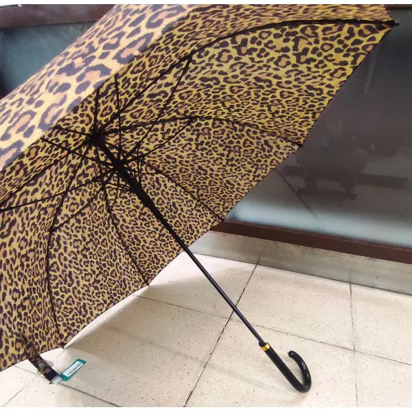 Guarda-chuva Grande leopardo punho dourado 26442