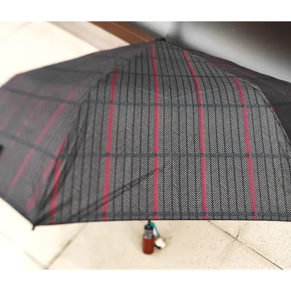 Guarda-chuva pequeno xadrez listra de contraste 26459