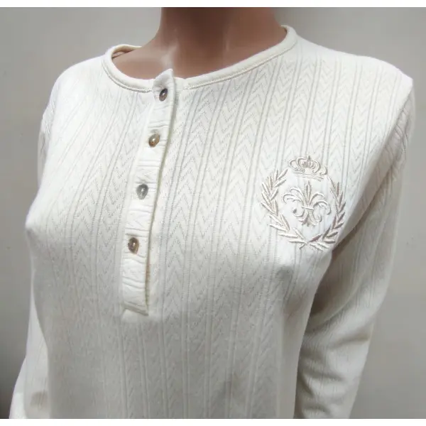 Pijama cardado 8427 Royal padrão em relevo