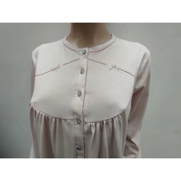 Camisa de noite fina manga comprida 3251 Cordão de Rosas