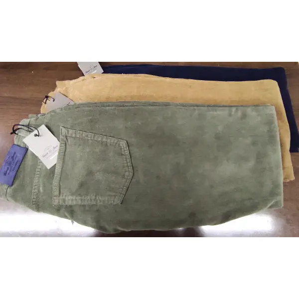 Calça de Bombazine risca fina 9719