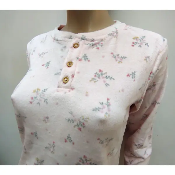 Pijama Polar Floral Rosas 7952