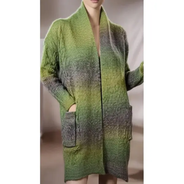 Casaco solto Tons de verde 25565