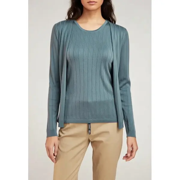 Conjunto camisola-casaco Losangos 24509