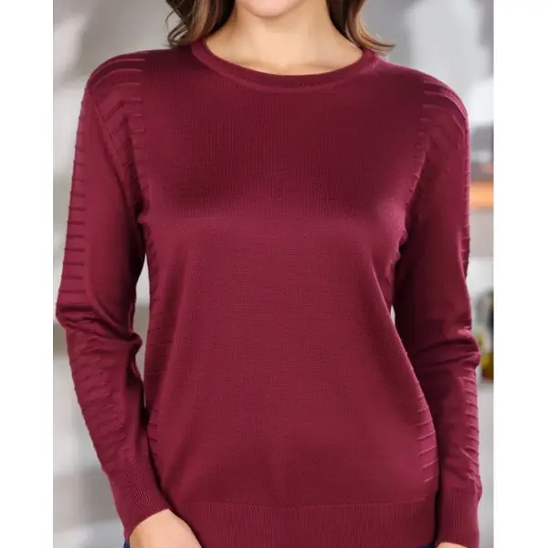 Camisola de malha fina e mangas listradas 25528