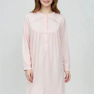 Camisa de noite fina manga comprida 3251