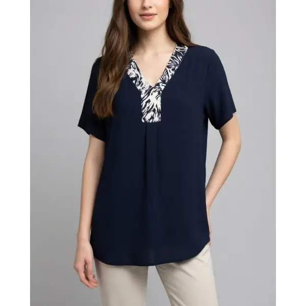 Blusa decote em bico selvagem 26172