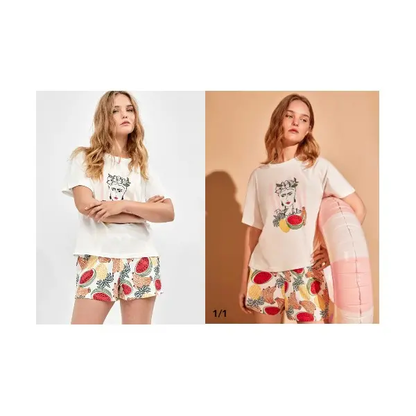 Pijama meia manga e calção Frida Kahlo 20414