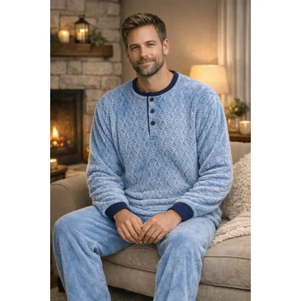 Pijama Polar 25116 losangos em Relevo