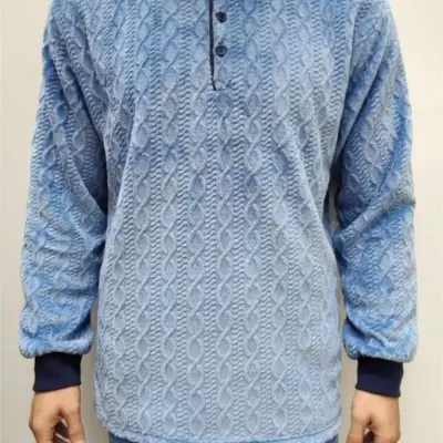 Pijama Polar 25116 losangos em Relevo