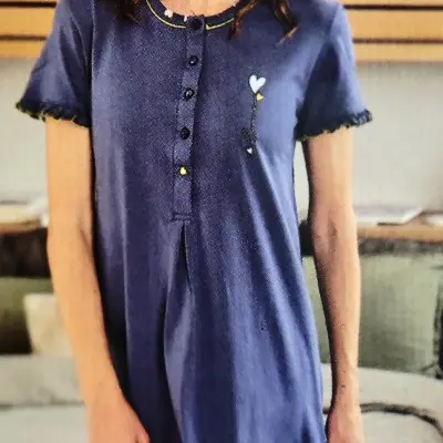 Camisa de Noite manga curta...