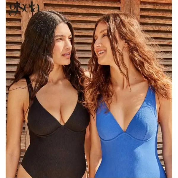 Fato de Banho Modelador, com aro e tecido em relevo 30350