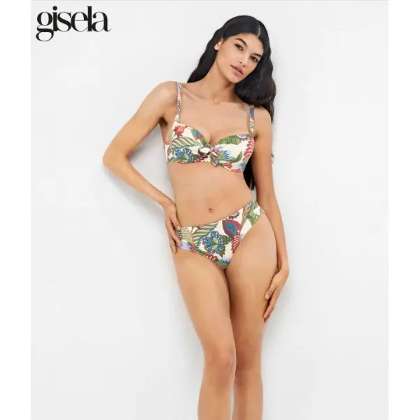 Bikini de praia com nó ao peito Papagaio 30382