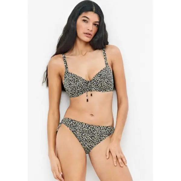 Bikini de praia Leopardo preto e amarelo 30308