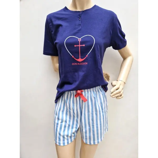 Pijama manga curta e calção 412 âncora