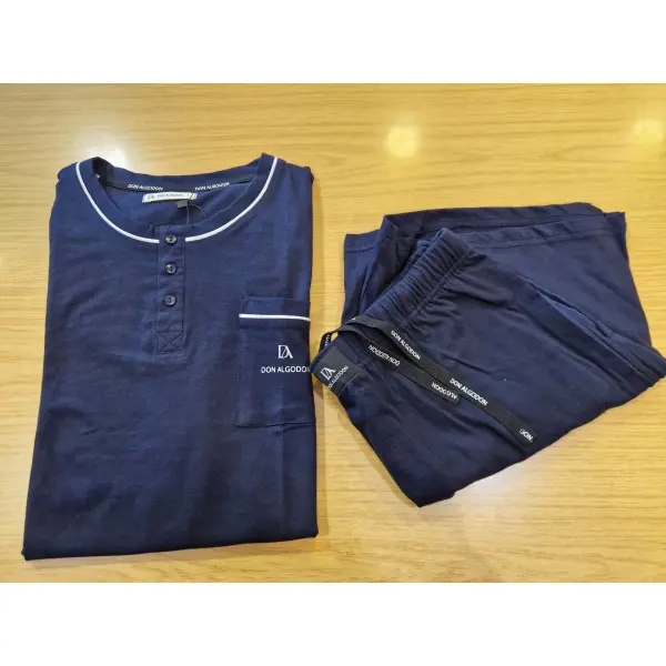 Pijama manga curta e calção Basic com rebordo 327