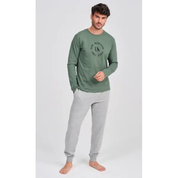 Pijama manga comprida e calça 1983 verde tropa 313