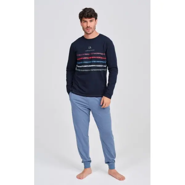 Pijama manga comprida e calça 302 cinco listras