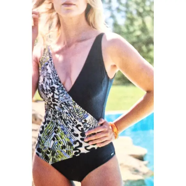Fato de banho Leopardo Preto & Amarelo 26064C