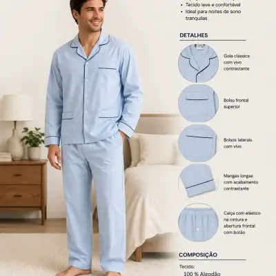 Pijama-casaco 100