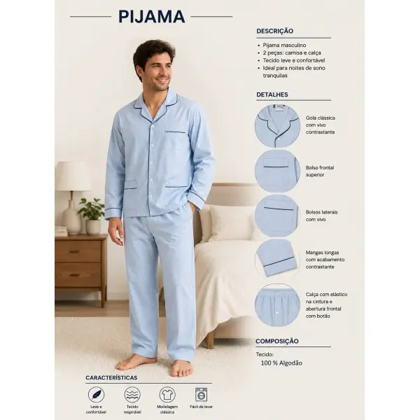 Pijama-casaco 100