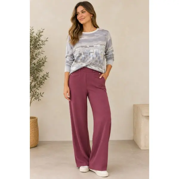 Calça elástica 2 botões 26633