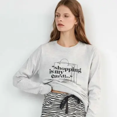 Pijama fino manga comprida...