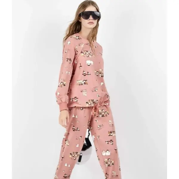 Pijama fino manga comprida 20456 Peanuts Amiguinhos