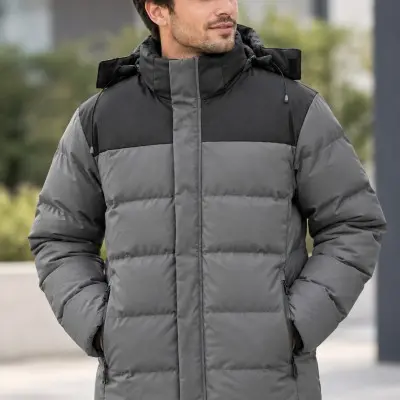 Parka 4114-61222 Cinza&Preto