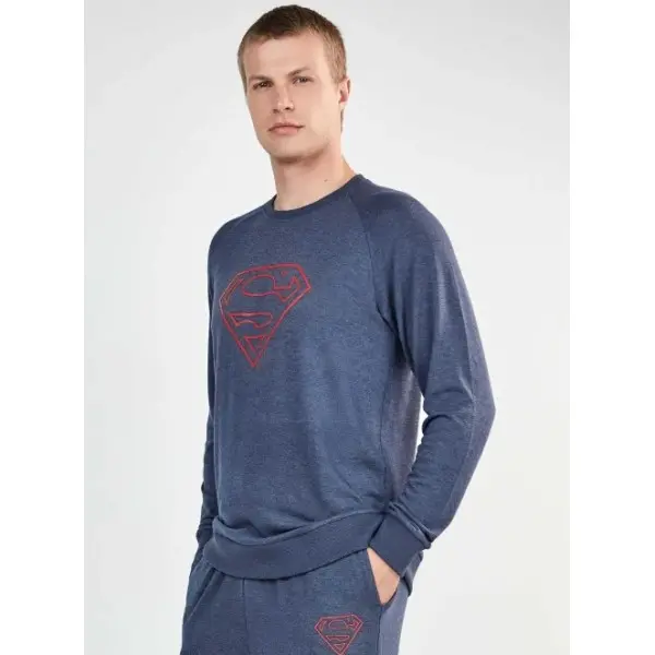 Pijama fino manga comprida 20495 Sinal Superhomem
