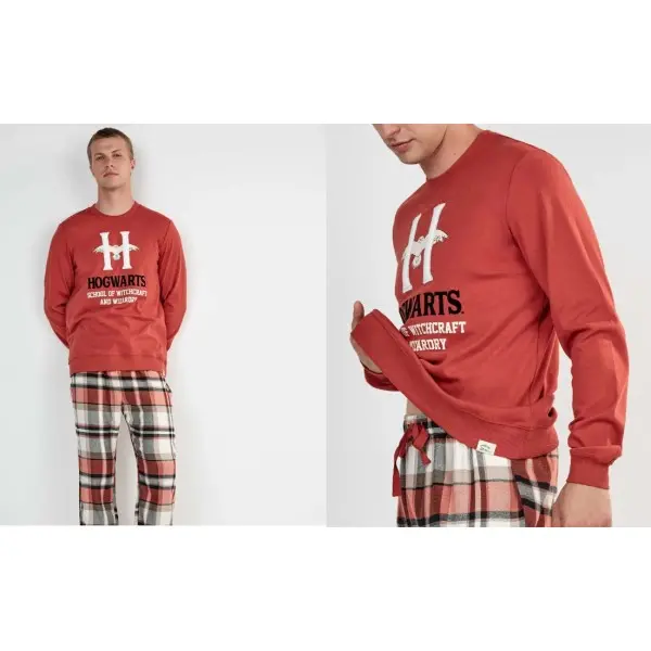 Pijama fino manga comprida 20492 Hogwarts flanela